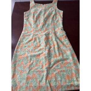 Lilly Pulitzer Vintage Y2K Butterfly Print Sleeveless Mini Dress Preppy Size 2